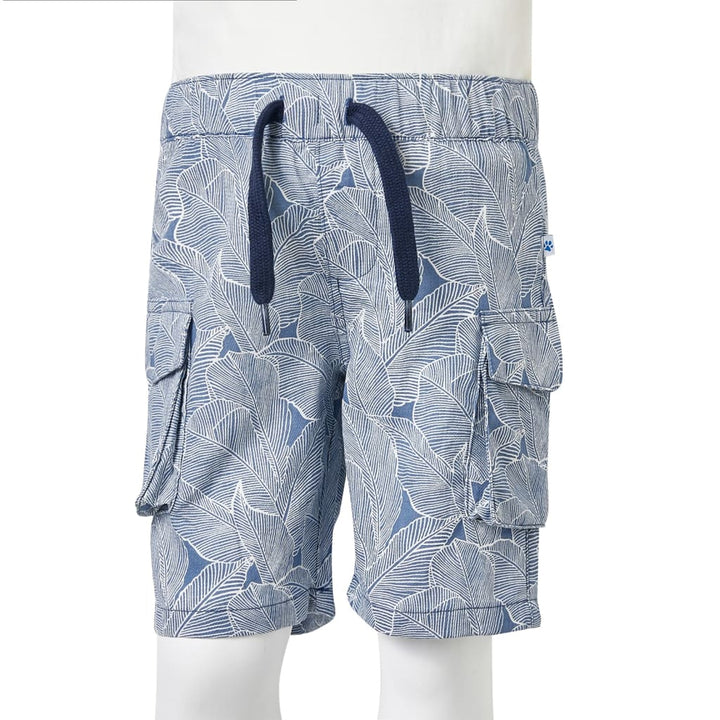 Kindershorts met trekkoord 92 donkerblauw