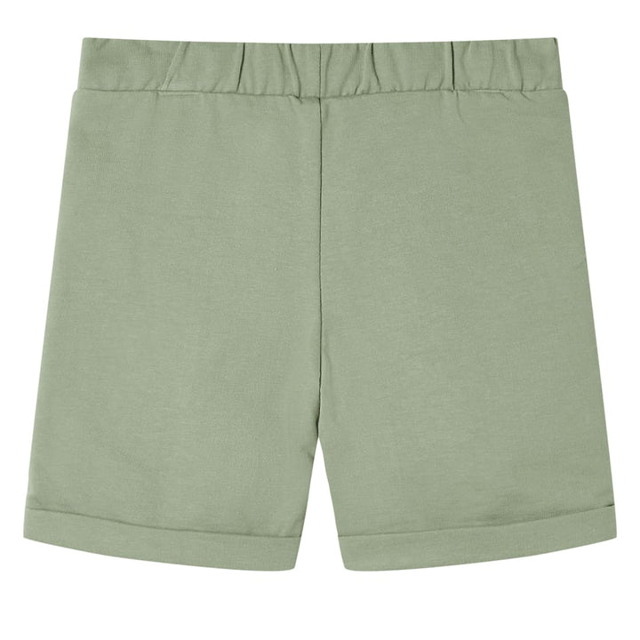 Kindershorts met trekkoord 92 lichtkaki