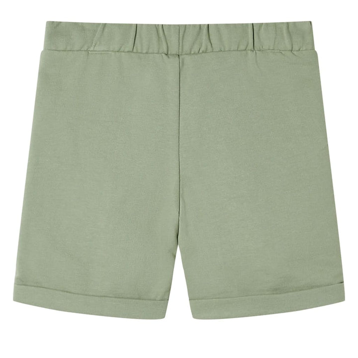 Kindershorts met trekkoord 128 lichtkaki