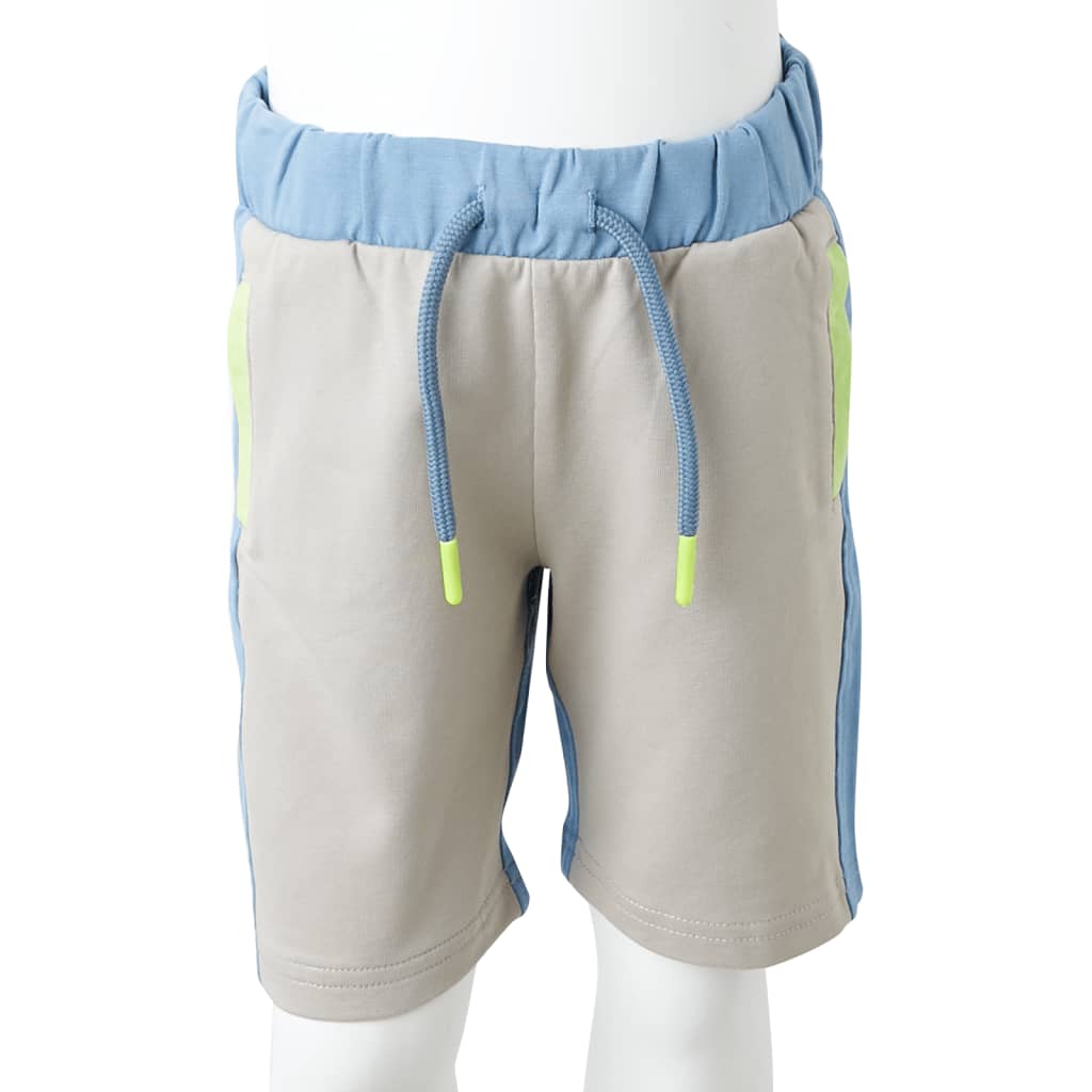 Kindershort met trekkoord 92 blauw