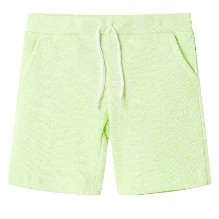 Kindershorts met trekkoord 92 neongeel