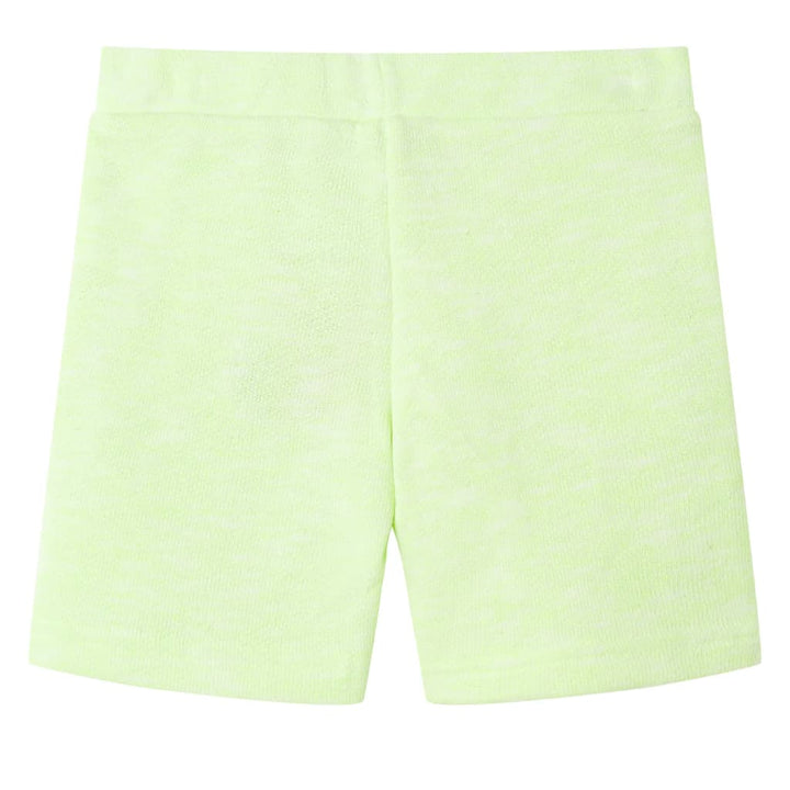 Kindershorts met trekkoord 92 neongeel