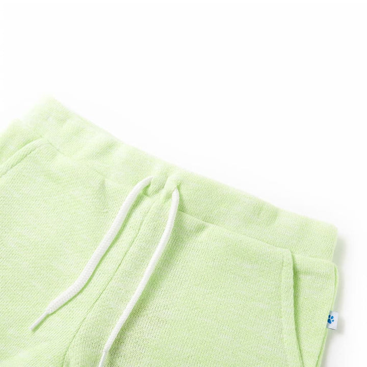 Kindershorts met trekkoord 92 neongeel