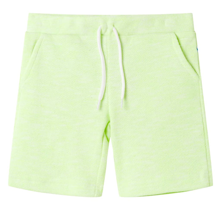 Kindershorts met trekkoord 116 neongeel