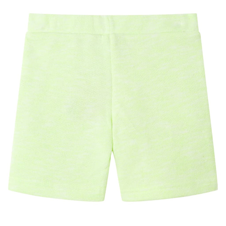 Kindershorts met trekkoord 140 neongeel