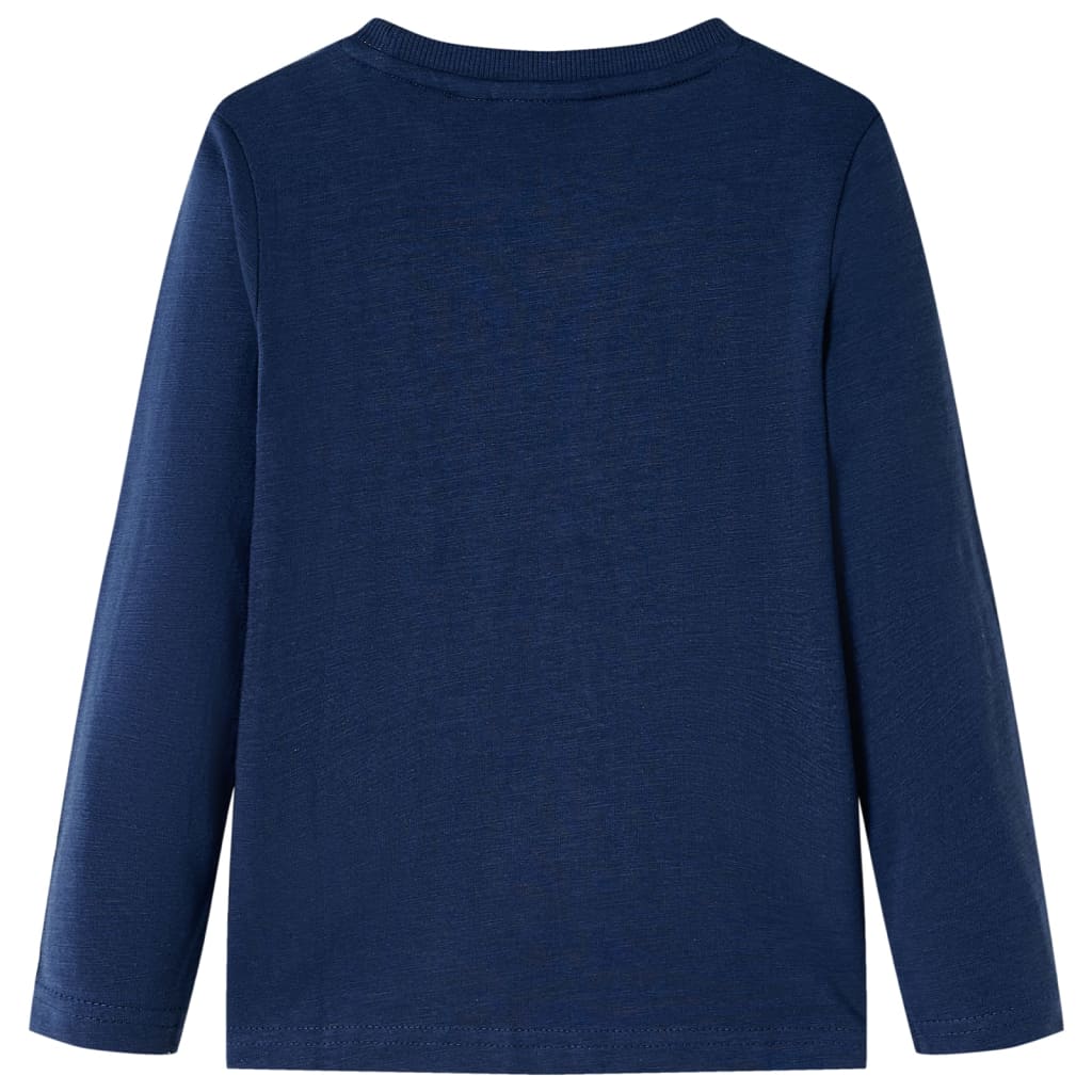 Kindershirt met lange mouwen 104 gemøªleerd marineblauw