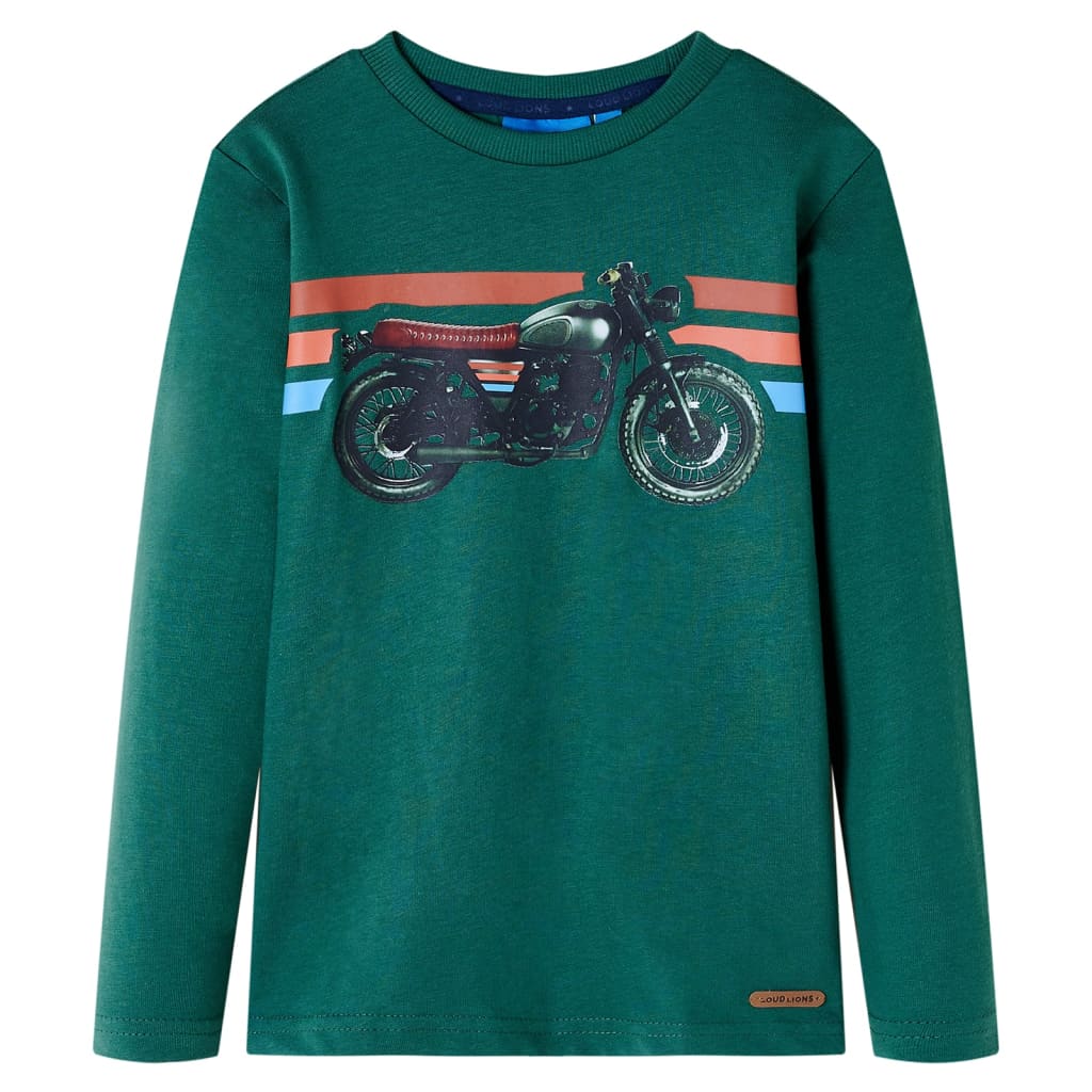 Kindershirt met lange mouwen 128 groen