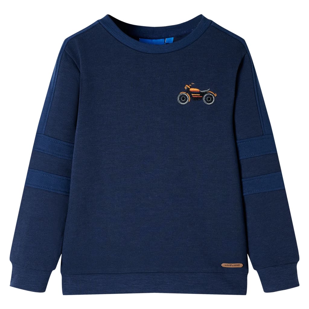 Kindertrui 92 gemøªleerd marineblauw