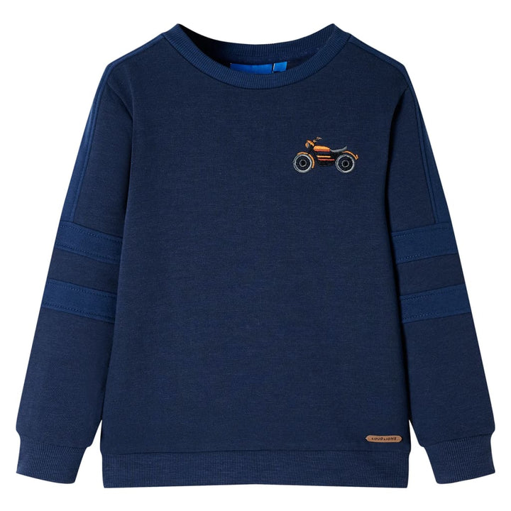 Kindertrui 92 gemøªleerd marineblauw