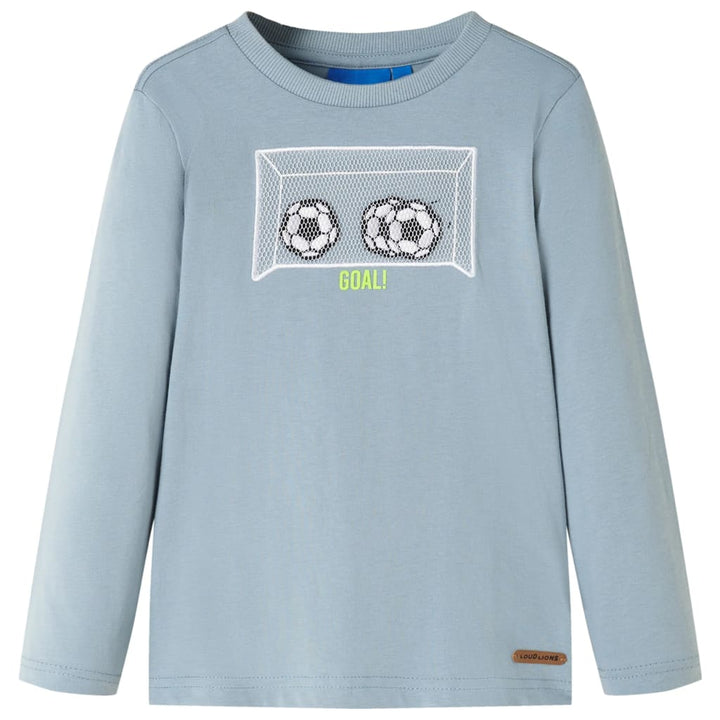 Kindershirt met lange mouwen 92 lichtblauw