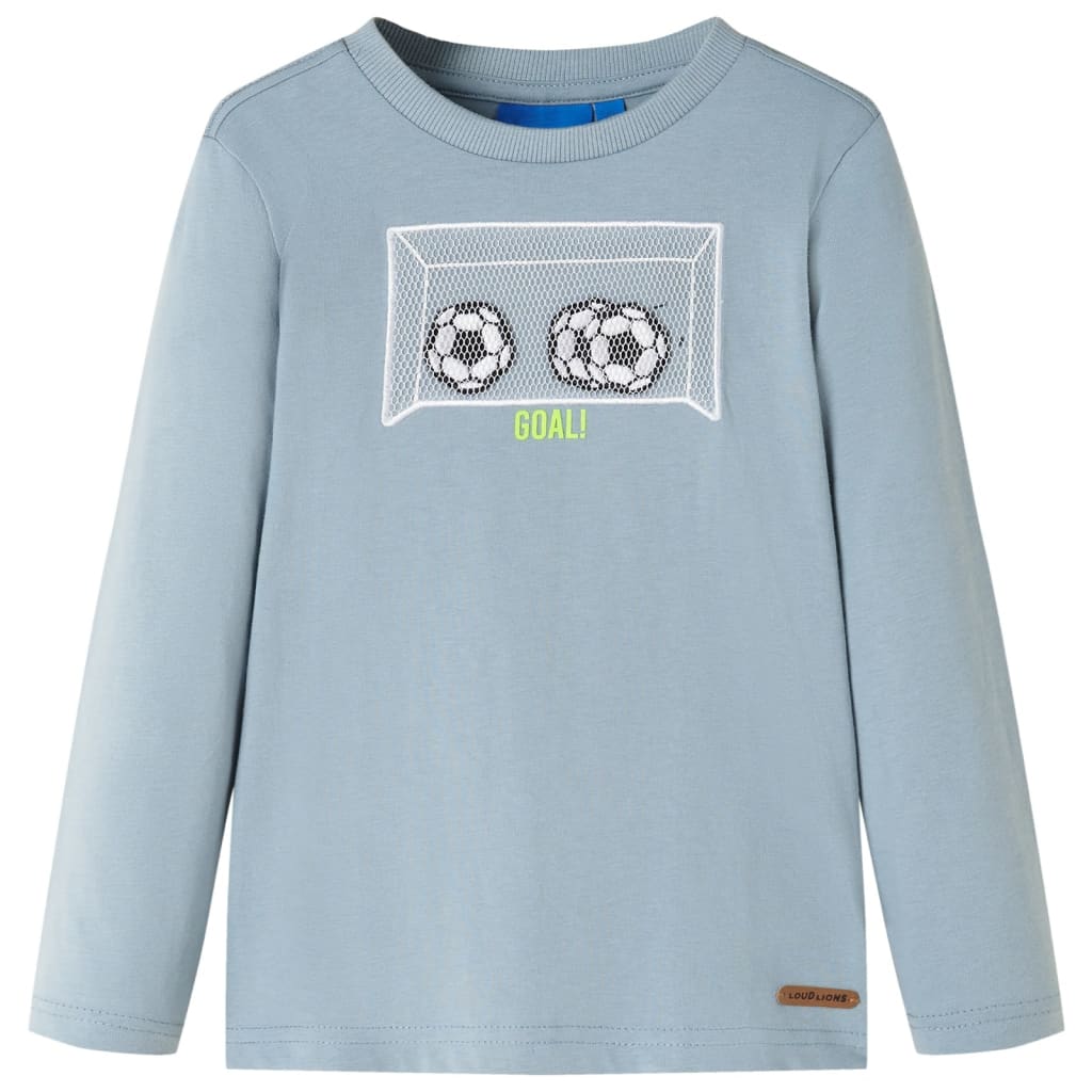 Kindershirt met lange mouwen 104 lichtblauw