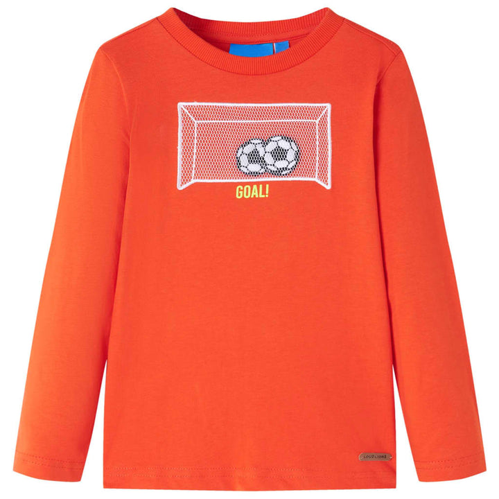 Kindershirt met lange mouwen 104 feloranje