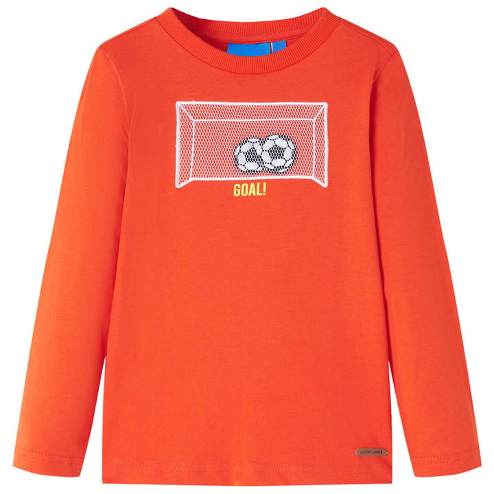 Kindershirt met lange mouwen 116 feloranje