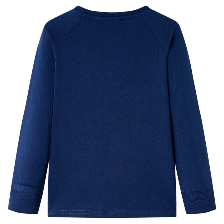 Kindershirt met lange mouwen 92 marineblauw