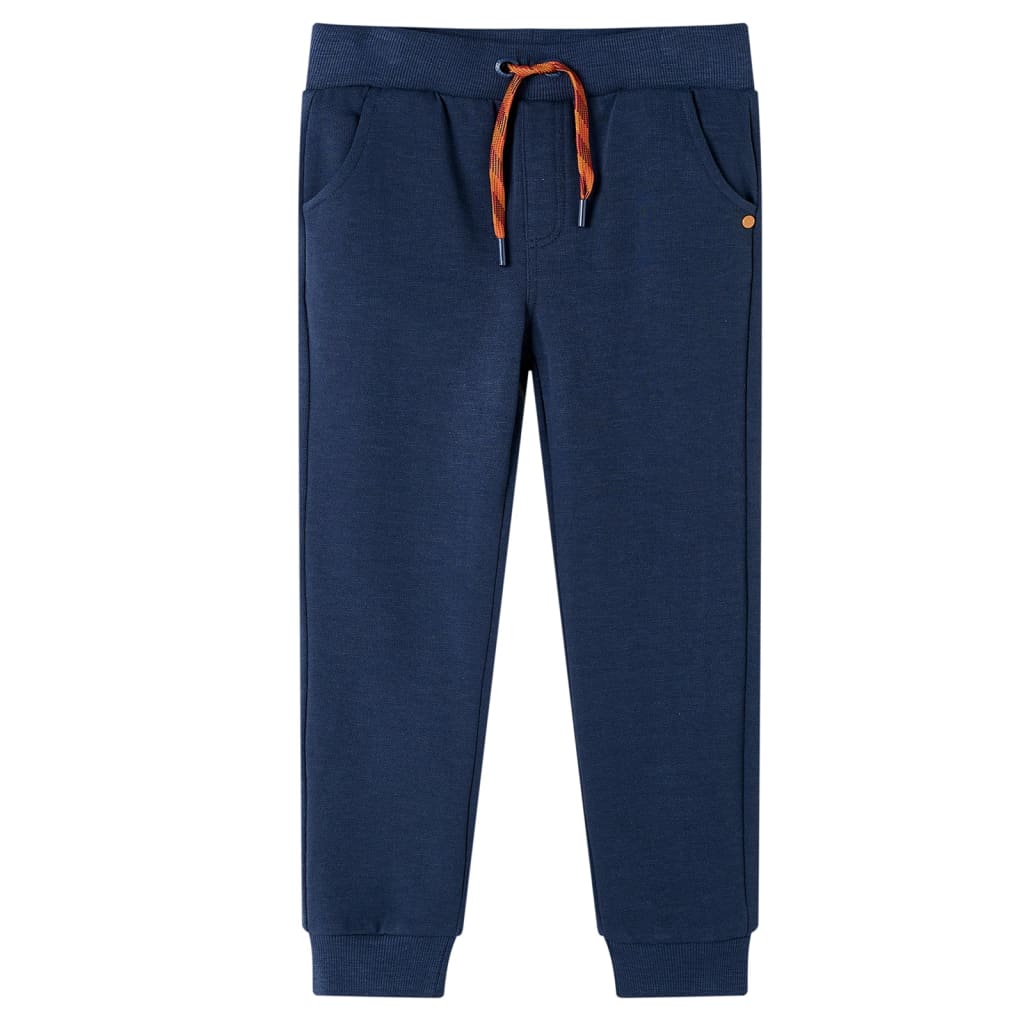 Kinderjoggingbroek 92 gemøªleerd marineblauw