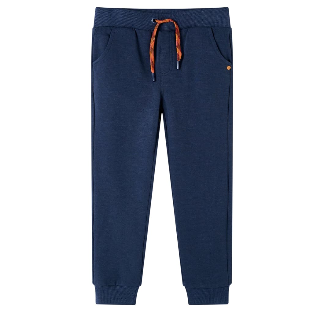 Kinderjoggingbroek 104 gemøªleerd marineblauw