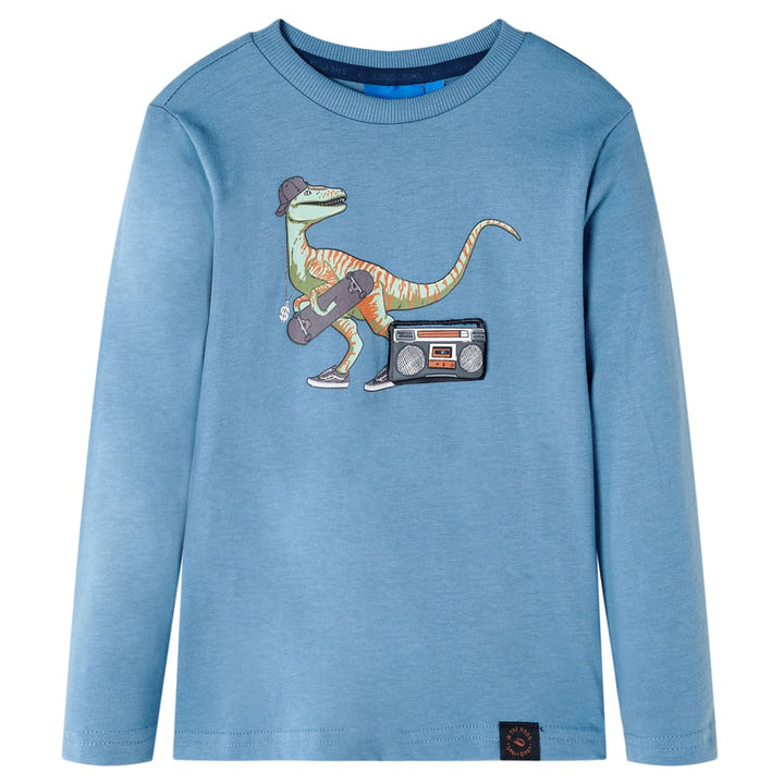 Kindershirt met lange mouwen 104 medium blauw