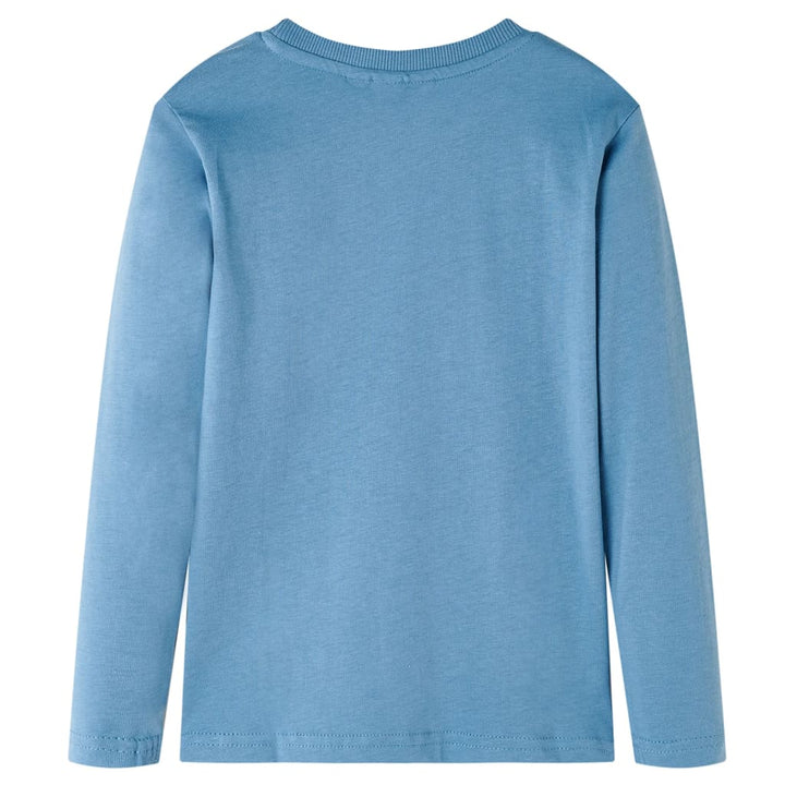 Kindershirt met lange mouwen 104 medium blauw