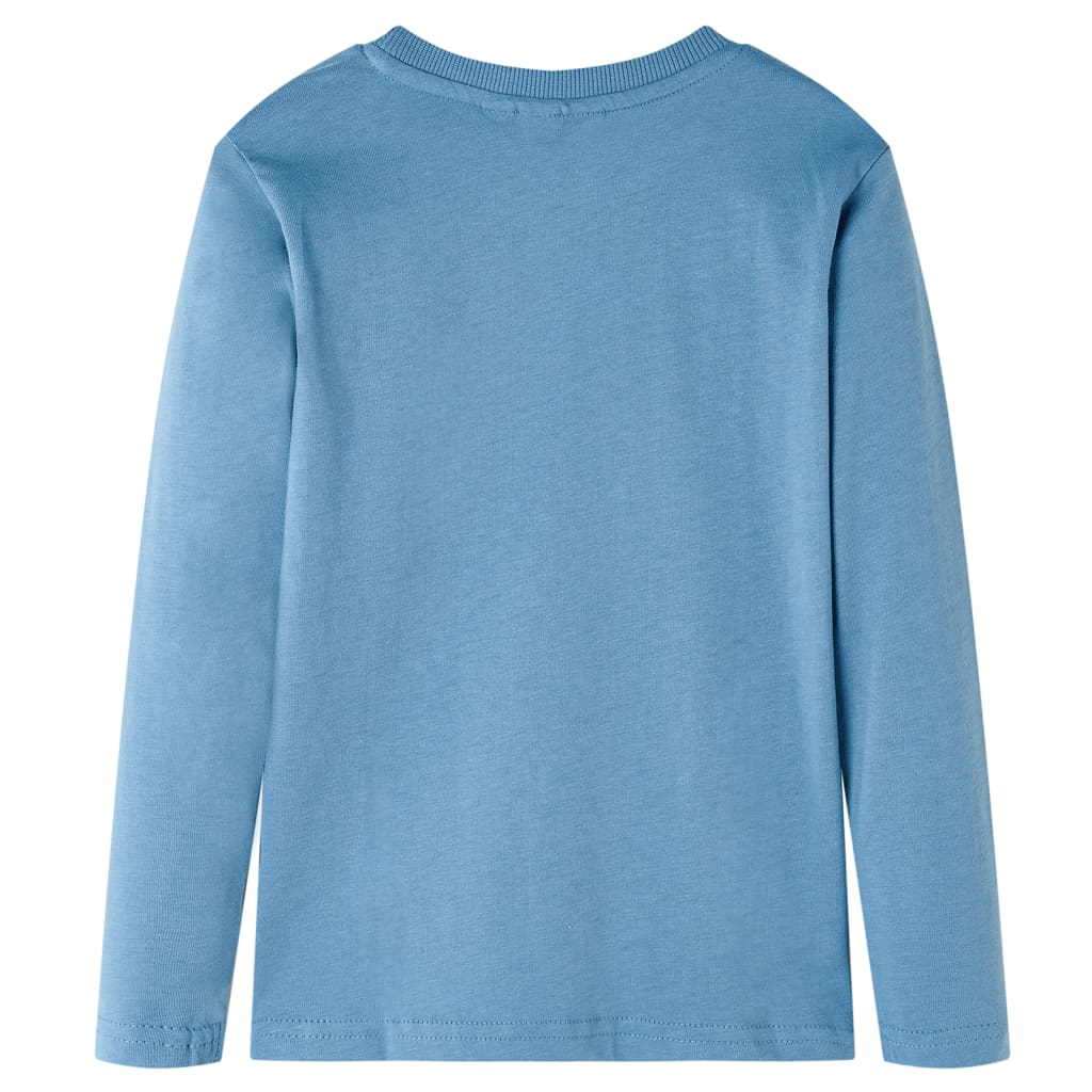 Kindershirt met lange mouwen 116 medium blauw