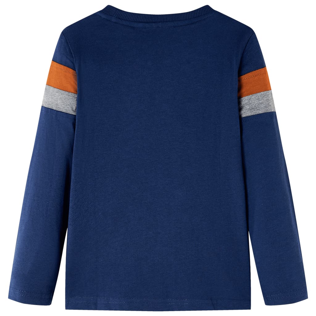 Kindershirt met lange mouwen 116 marineblauw