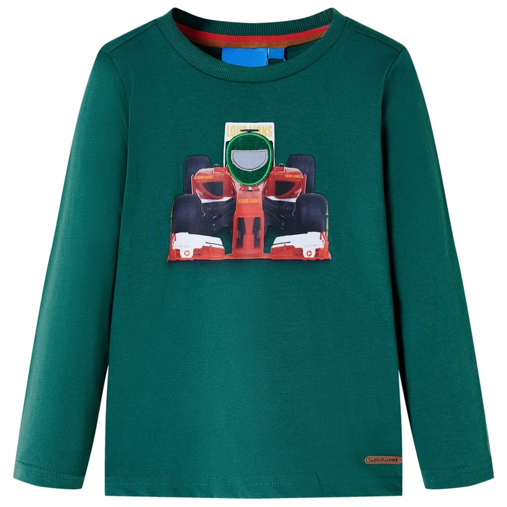 Kindershirt met lange mouwen 140 groen