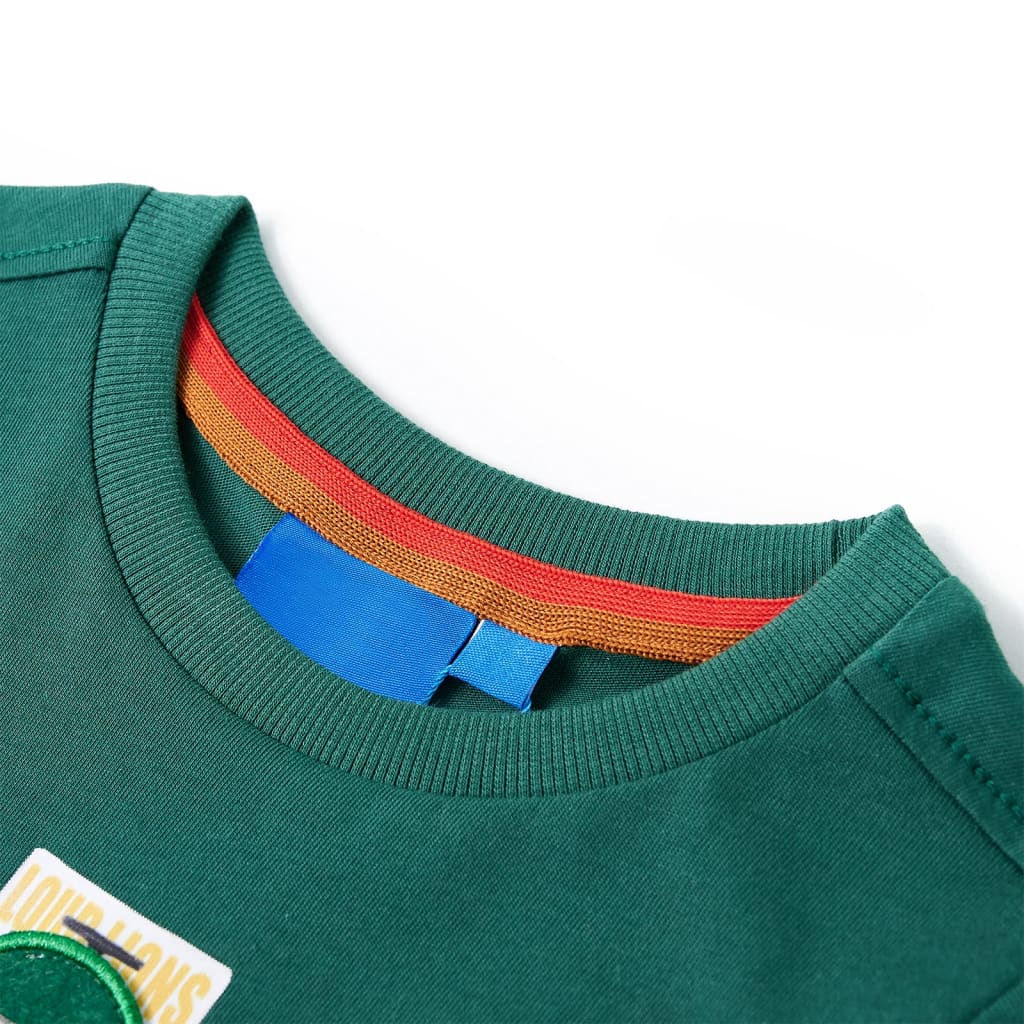 Kindershirt met lange mouwen 140 groen