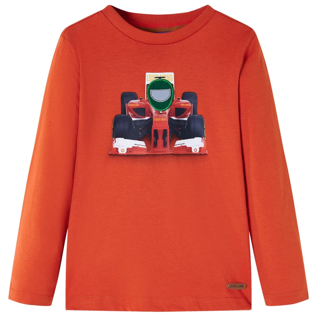 Kindershirt met lange mouwen 92 oranje