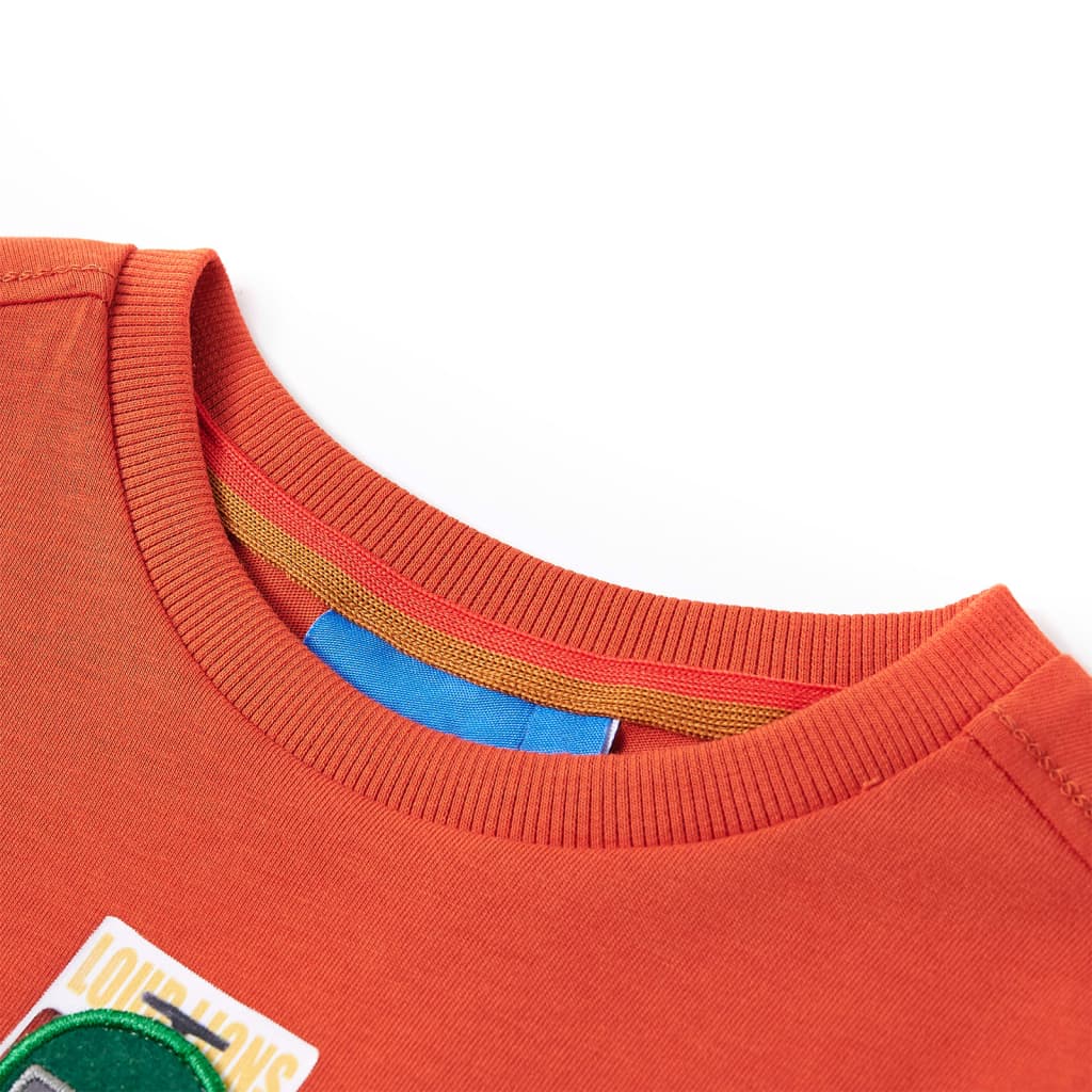Kindershirt met lange mouwen 128 oranje