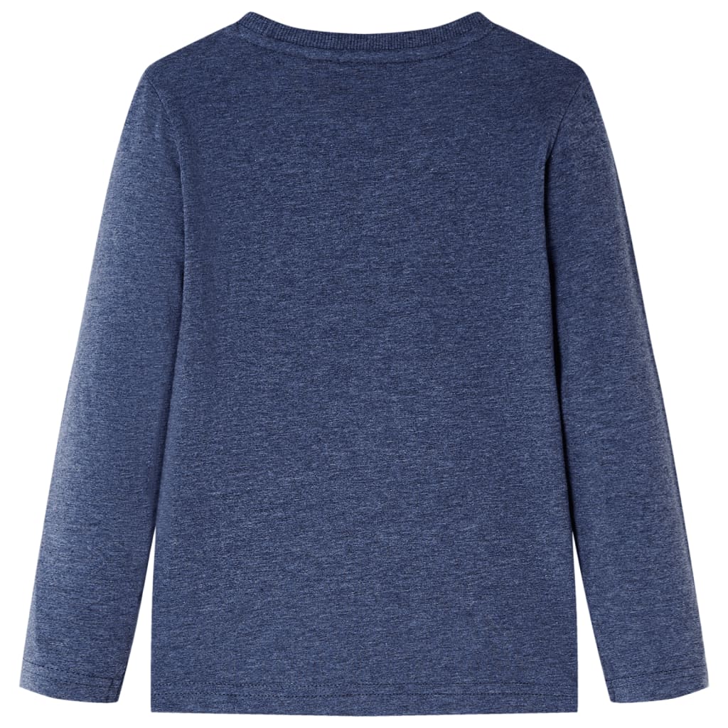 Kindershirt met lange mouwen 104 gemøªleerd donkerblauw