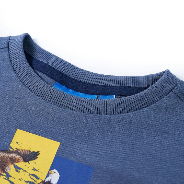 Kindershirt met lange mouwen 92 gemøªleerd blauw