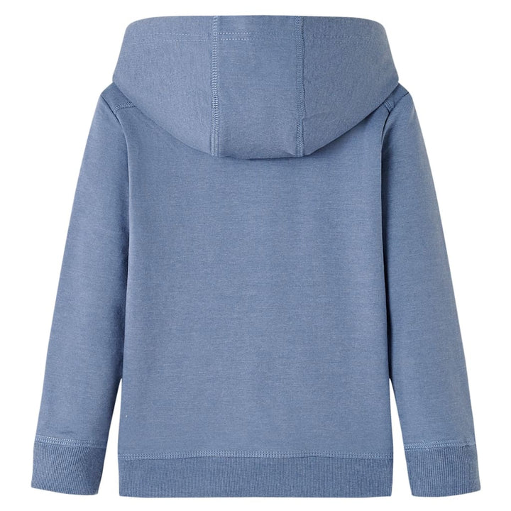 Kindertrui met capuchon 104 gemøªleerd blauw