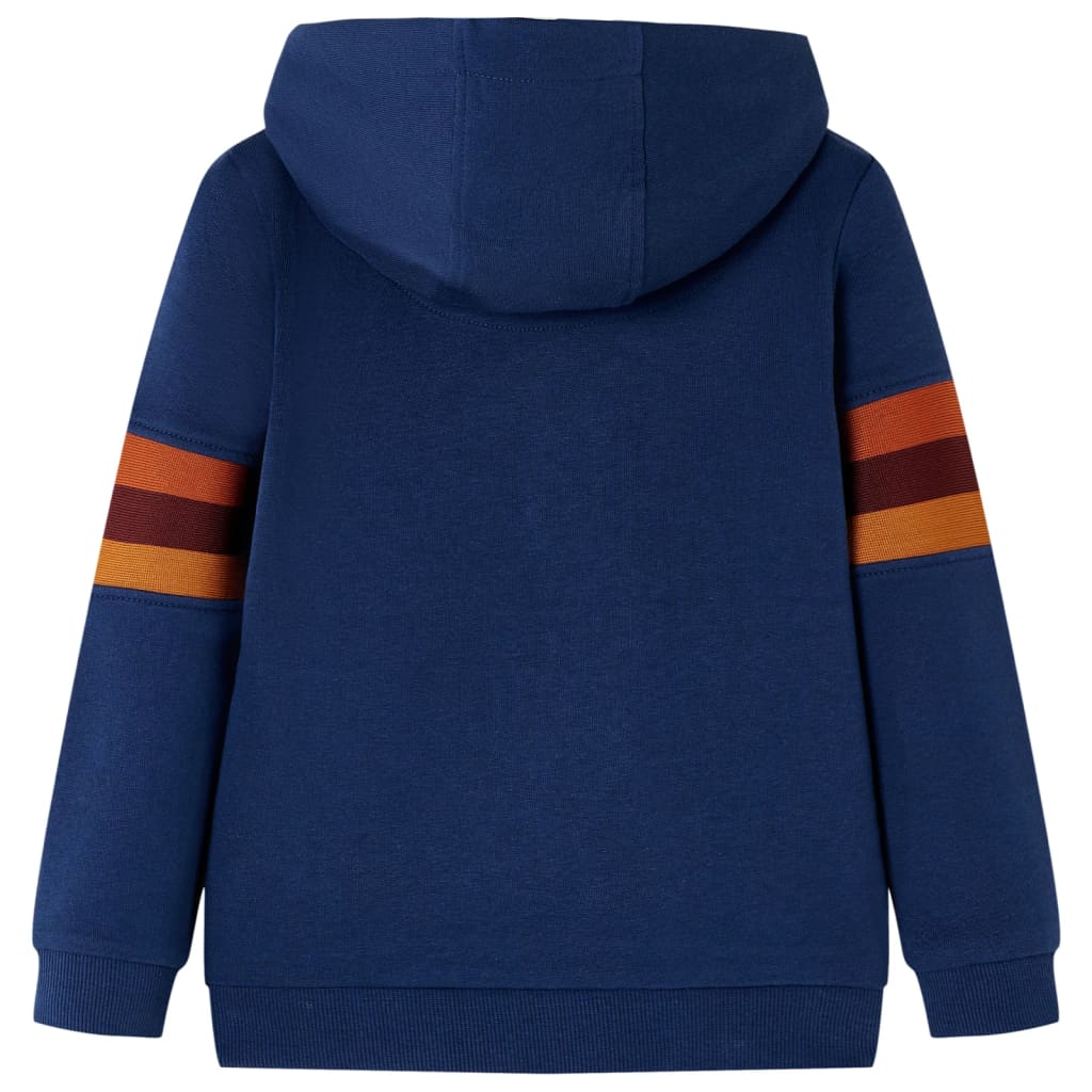 Kindertrui met capuchon 92 marineblauw