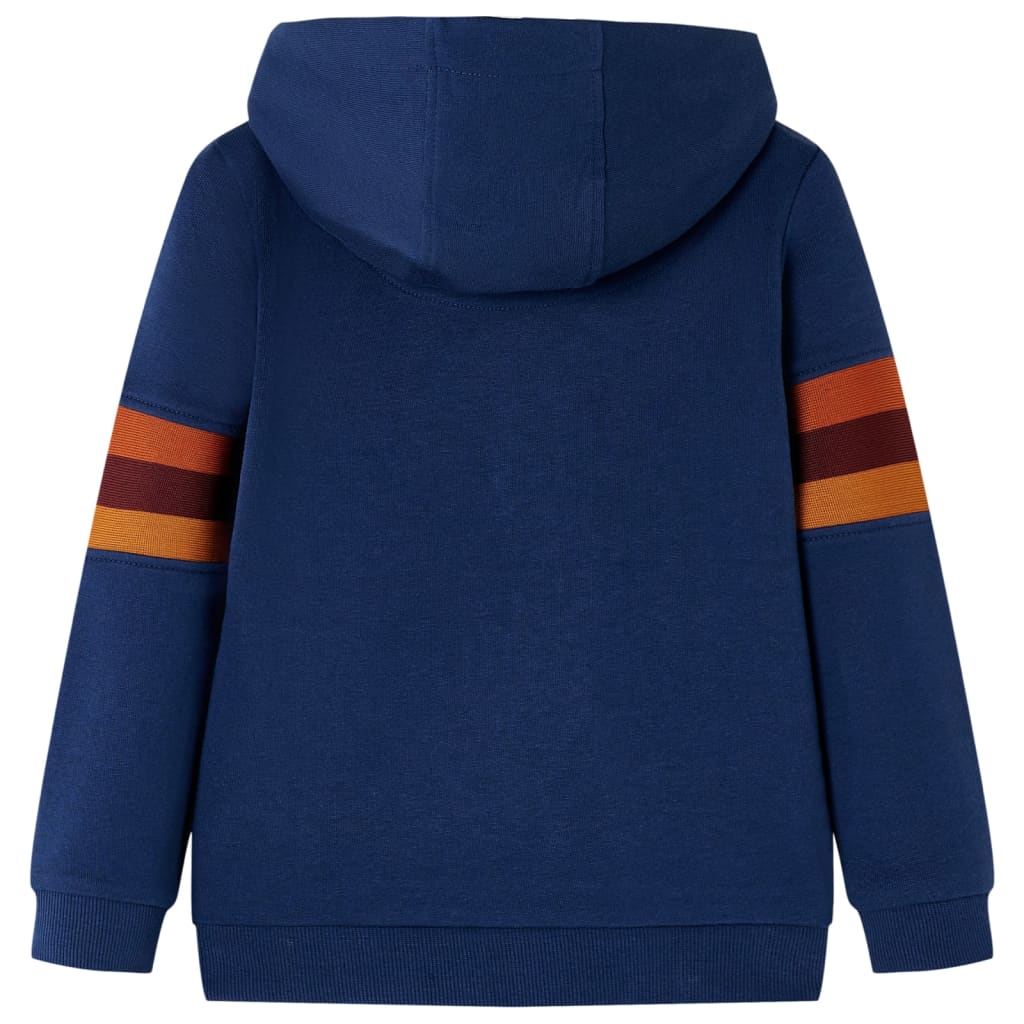 Kindertrui met capuchon 104 marineblauw