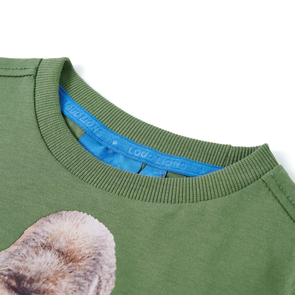 Kindershirt met lange mouwen 104 lichtkakikleurig