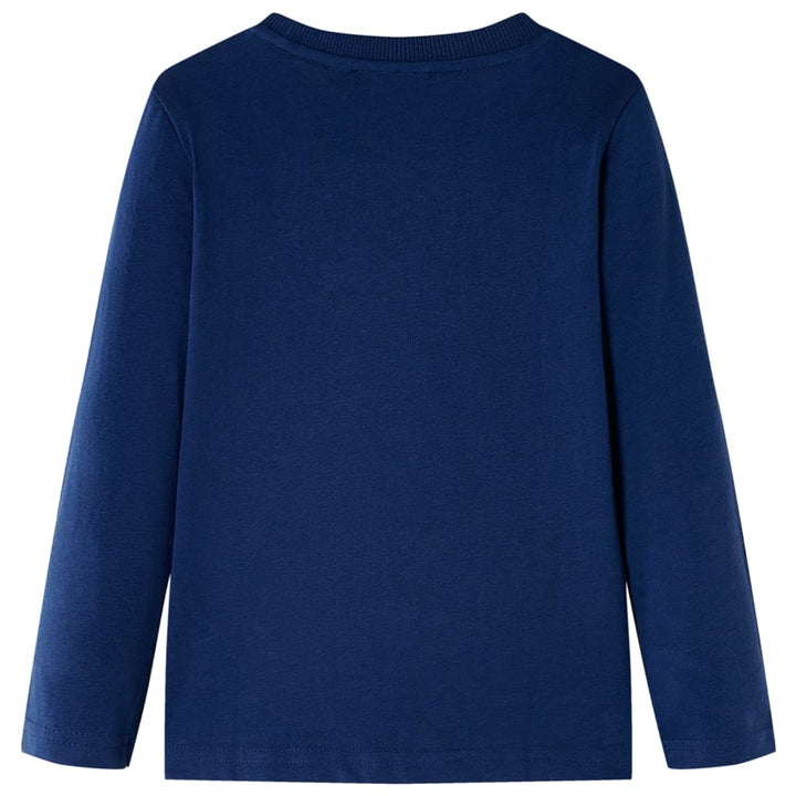 Kindershirt met lange mouwen 104 marineblauw