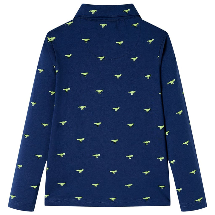 Kindershirt 128 marineblauw