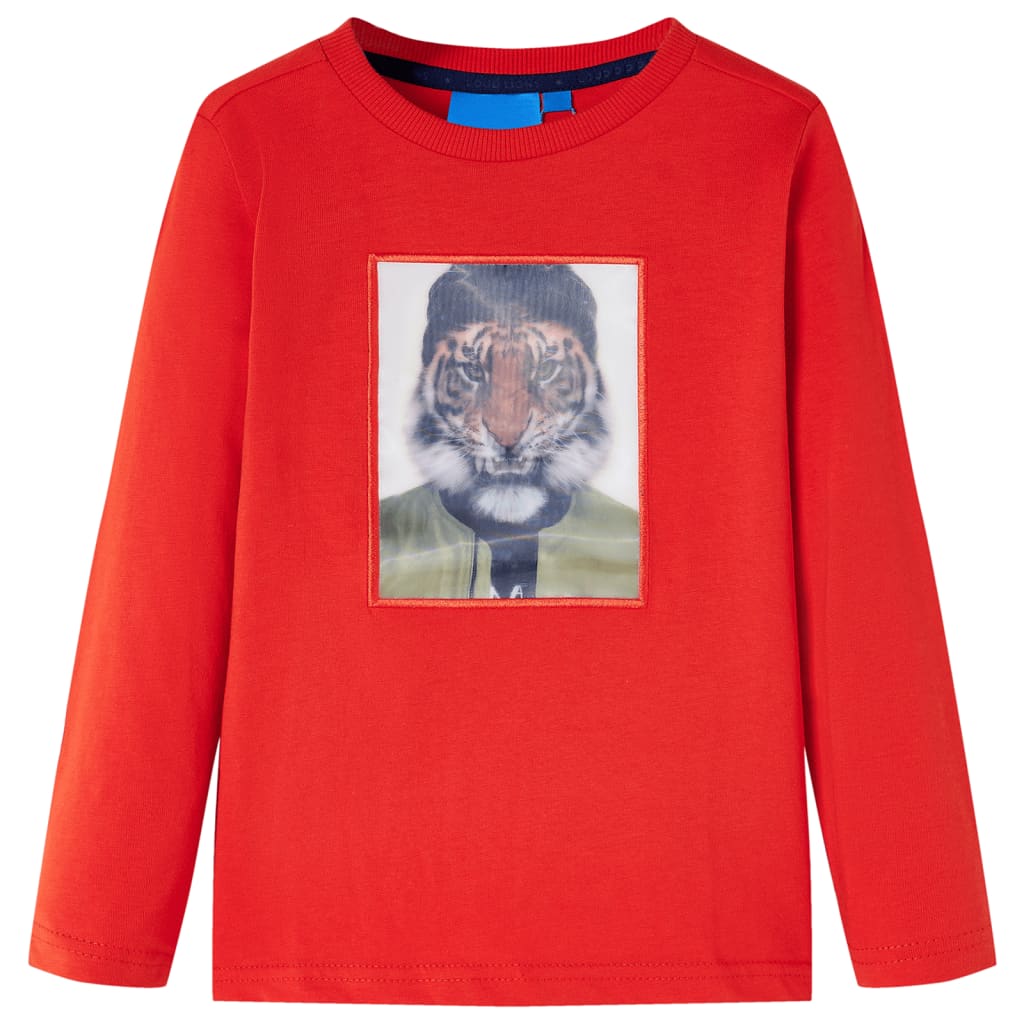 Kindershirt met lange mouwen 140 rood