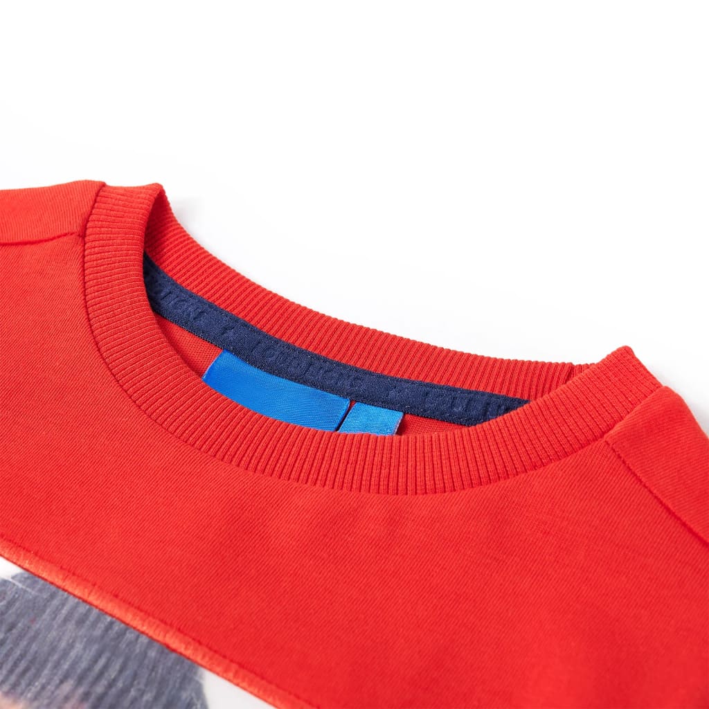 Kindershirt met lange mouwen 140 rood