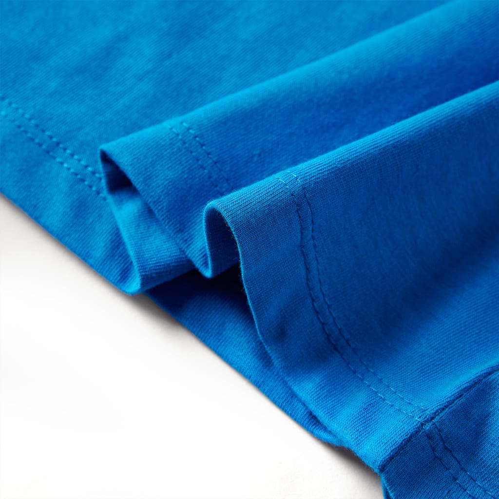 Kindershirt met lange mouwen 140 kobaltblauw