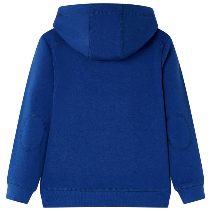 Kindertrui met capuchon 116 donkerblauw