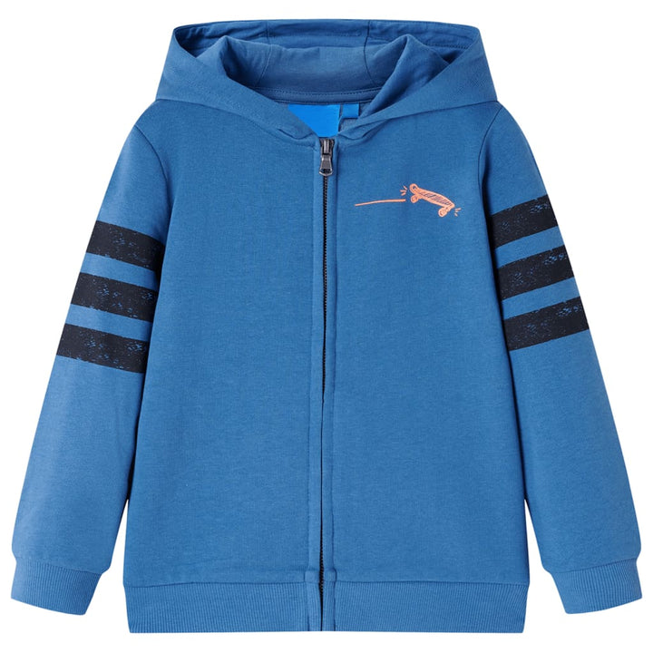 Kindervest met capuchon 92 blauw