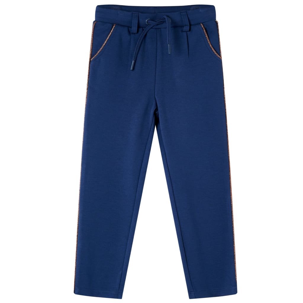 Kinderbroek met trekkoord 104 marineblauw