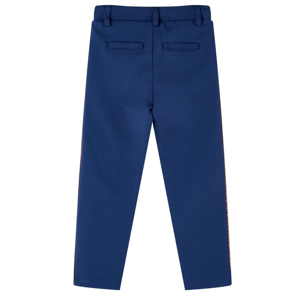 Kinderbroek met trekkoord 104 marineblauw