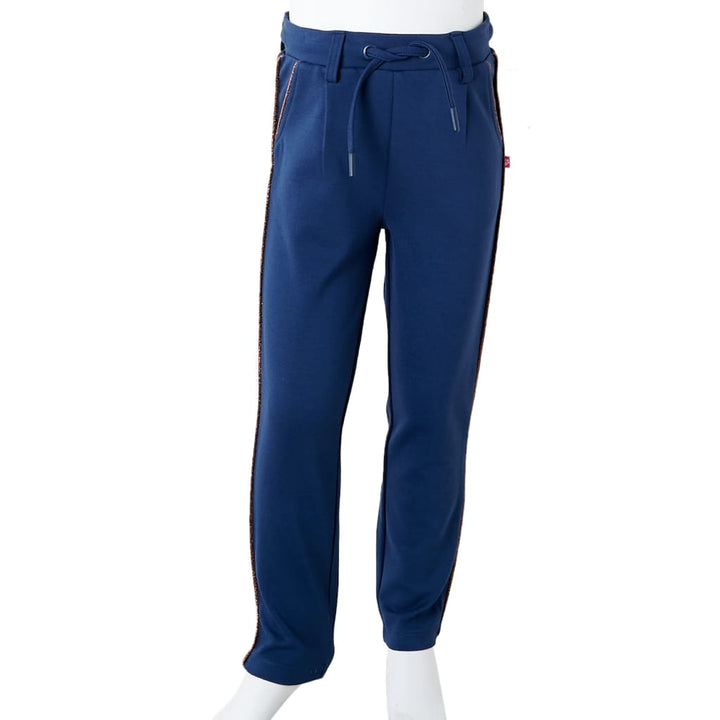 Kinderbroek met trekkoord 104 marineblauw