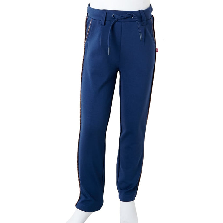 Kinderbroek met trekkoord 116 marineblauw