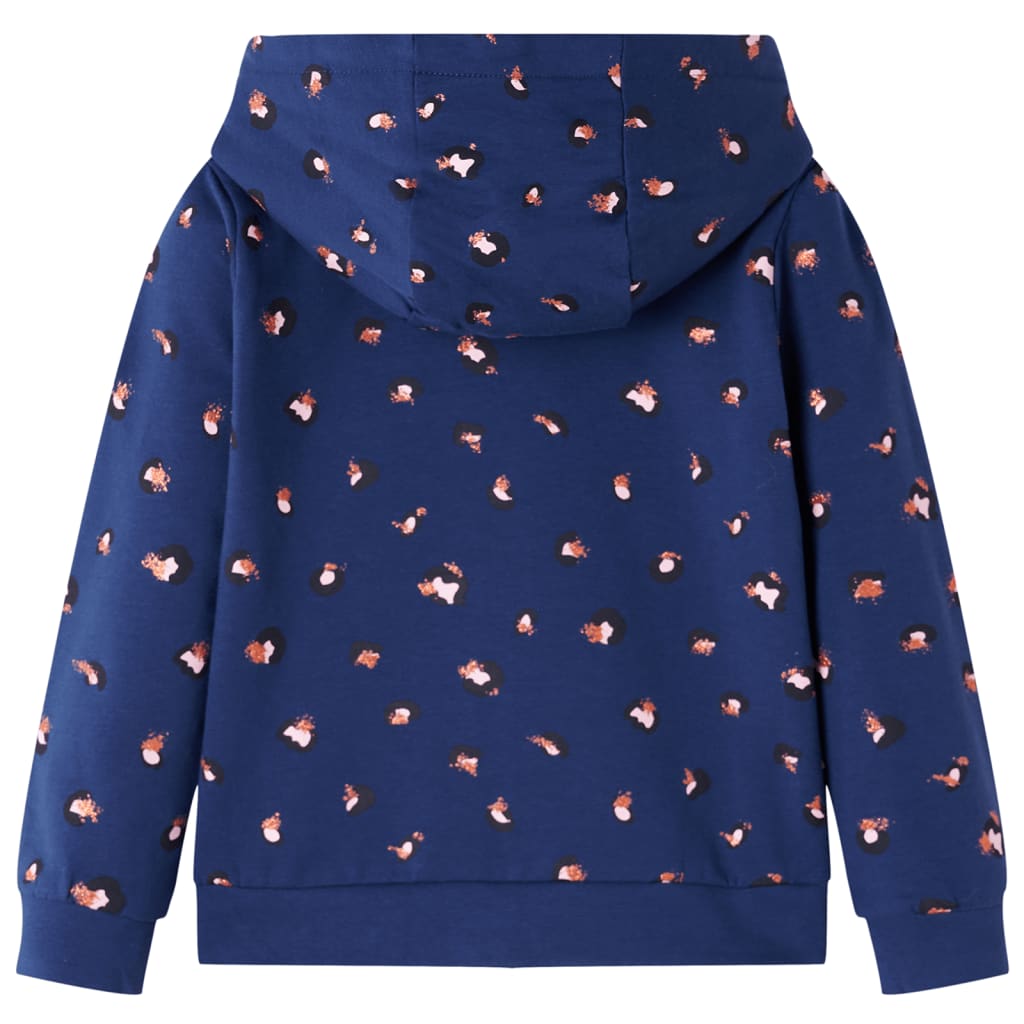 Kindervest met capuchon 92 marineblauw