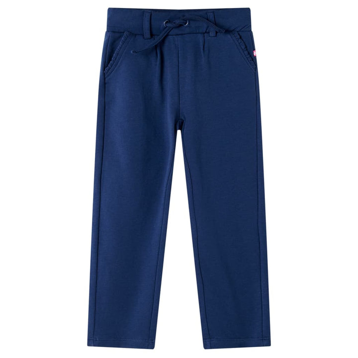 Kinderbroek met trekkoord 104 marineblauw