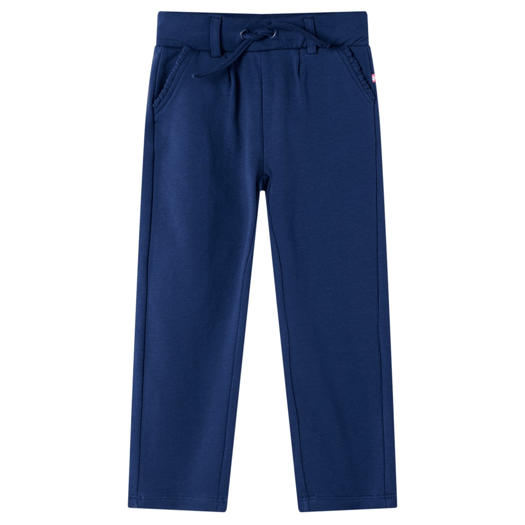 Kinderbroek met trekkoord 116 marineblauw