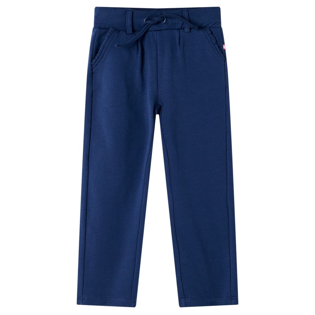 Kinderbroek met trekkoord 128 marineblauw