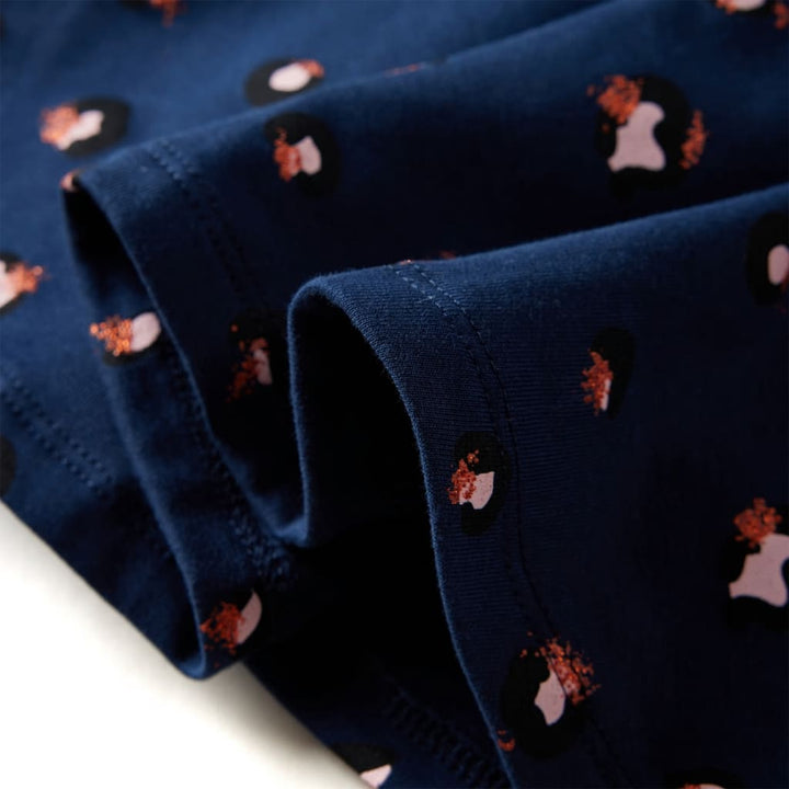 Kinderjurk met lange mouwen 104 marineblauw